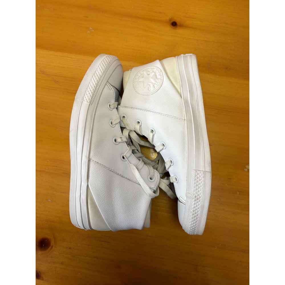 Converse‎ Chuck Taylor All Star Hi White Leather Sneakers 553379C Womens 7